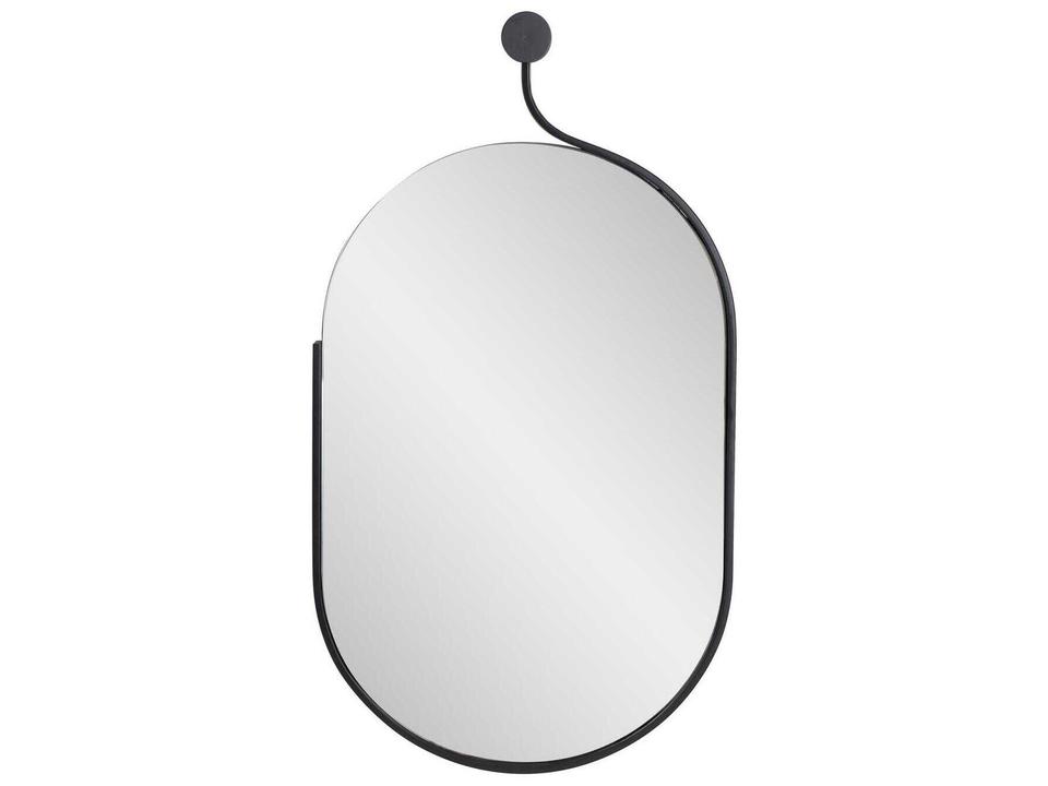 Hudson Black Oval Wall Mirror