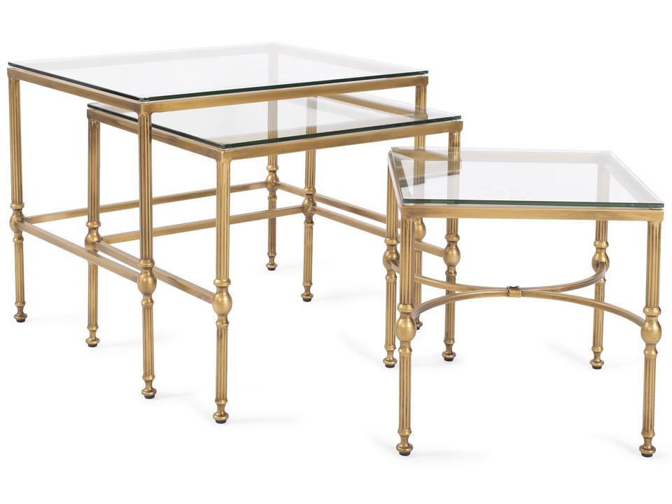 Bonnifait Rectangular Glass Bronze End Table
