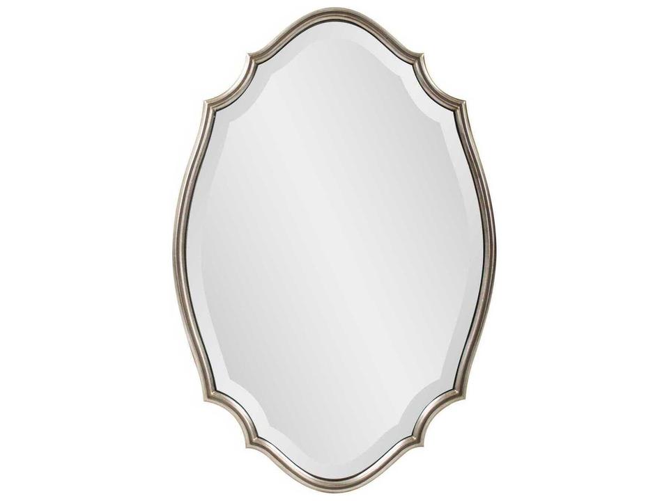 Sabien Champagne Oval Wall Mirror with Beveled Edge