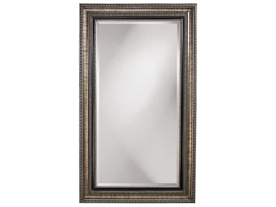 Texan Silver Leaf Rectangular Floor Mirror with Beveled Glass