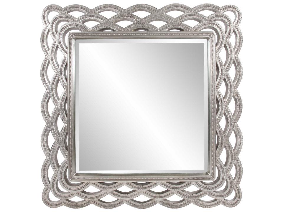 Gypsy Champagne Square Wall Mirror with Scalloped Frame