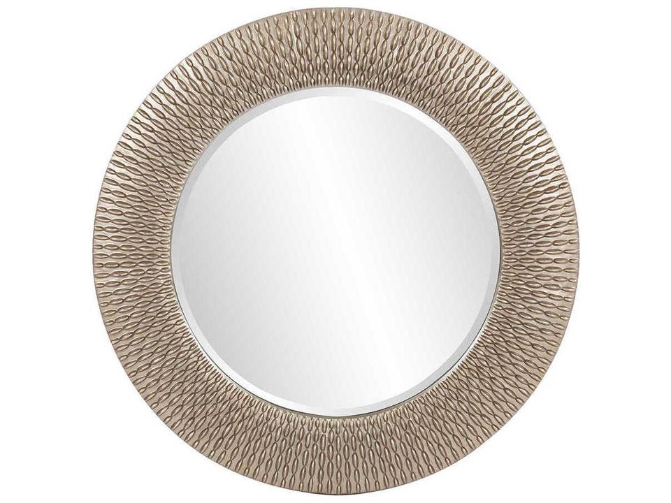 Bergman Round Wall Mirror in Silver Leaf