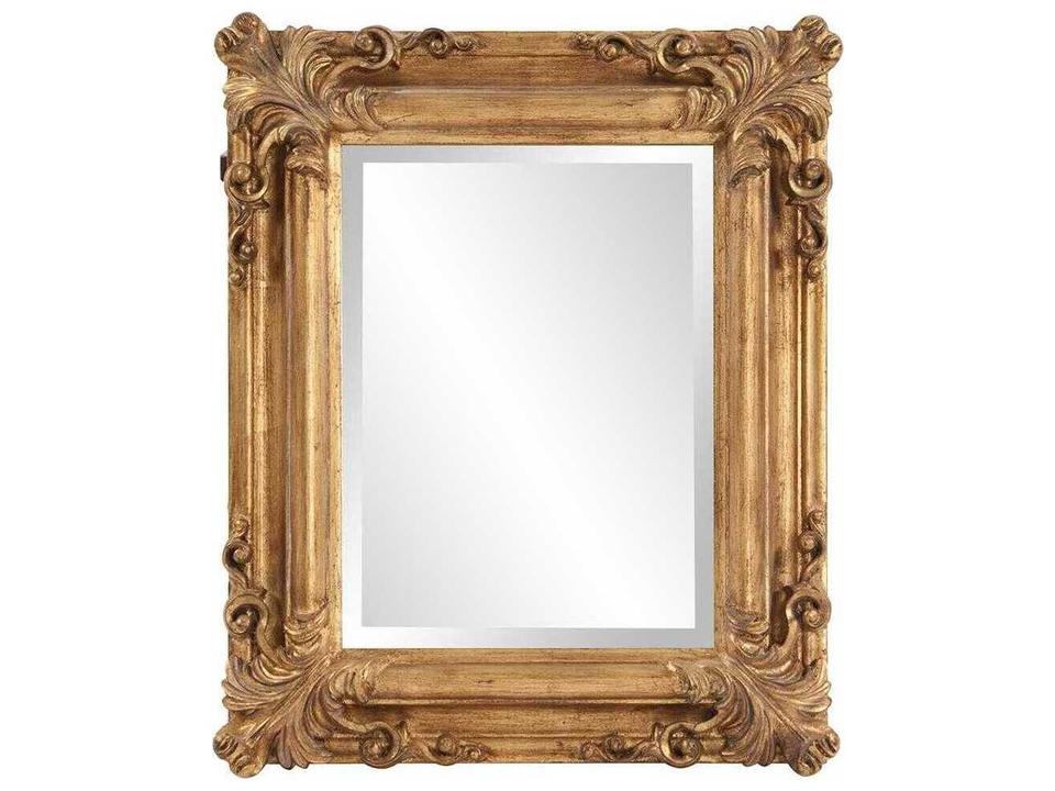 Edwin Rectangular Wall Mirror Antique Gold Leaf