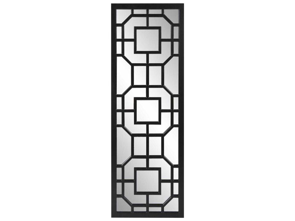 Aldrich Rectangular Wall Mirror in Matte Black