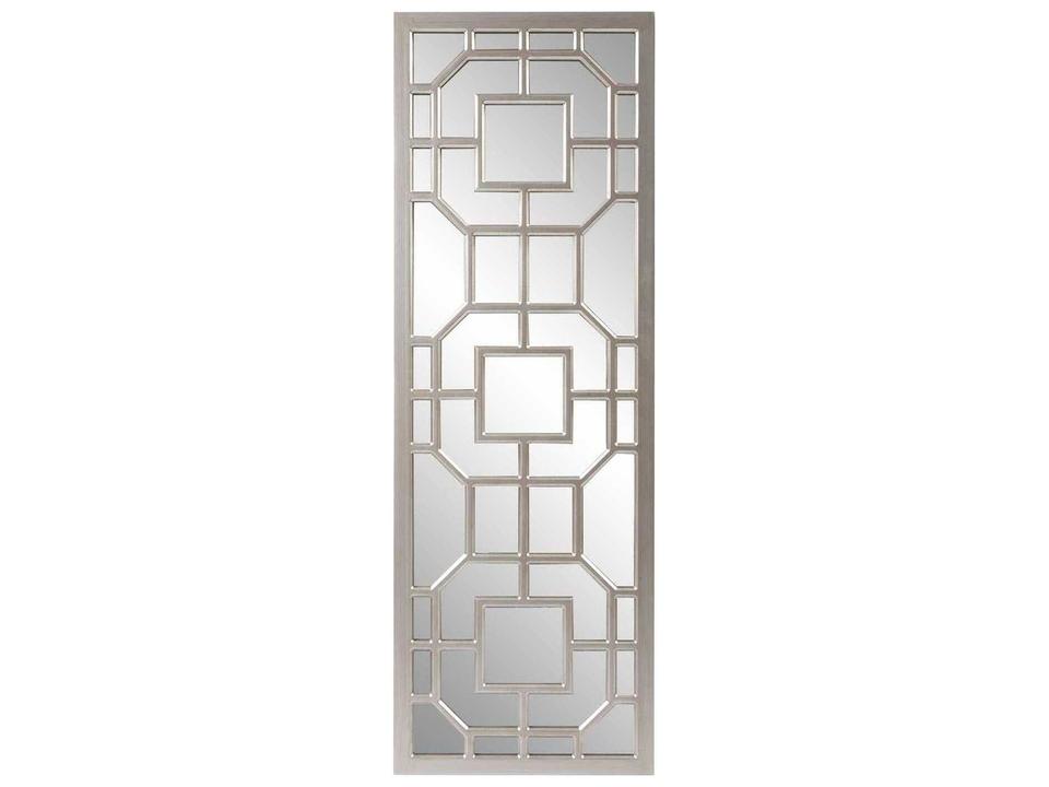 Aldrich Rectangular Wall Mirror in Champagne Silver