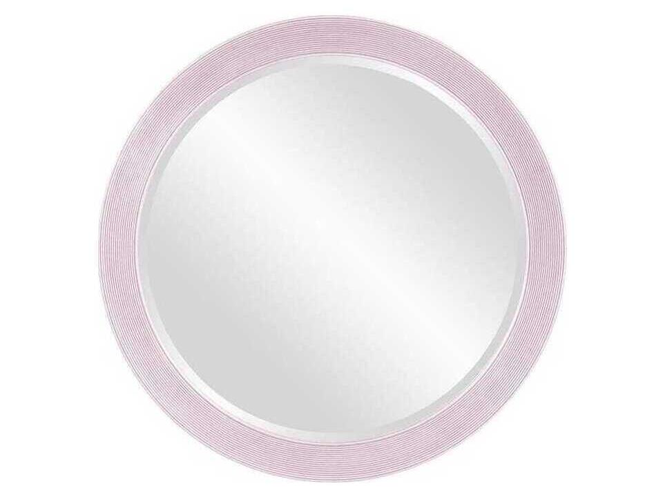 Virginia Round Wall Mirror with Ribbed Texture Frame