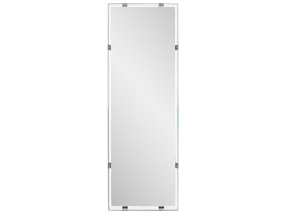 Vivaldo Floating Dressing Mirror with Glass Box in Silver