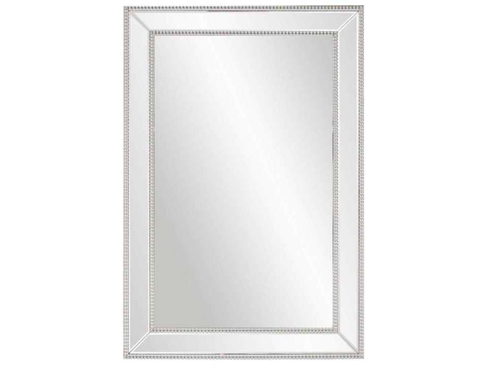 Gemma Rectangle Wall Mirror with Beaded Glass Trim
