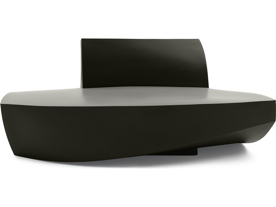 Gehry Sculptural Indoor Outdoor Sofa in Black