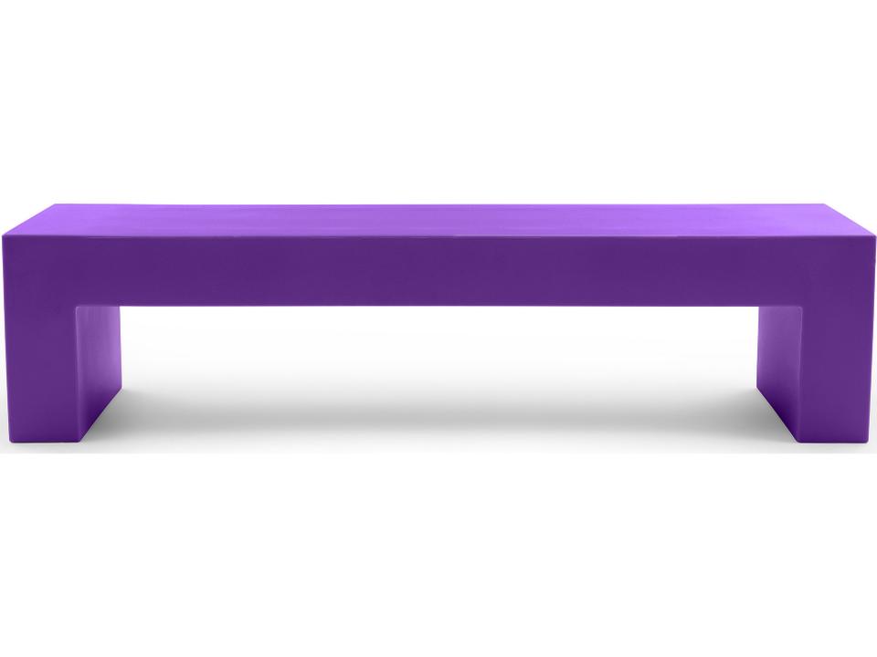 Vignelli Large Modern Indoor Outdoor Bench in Purple
