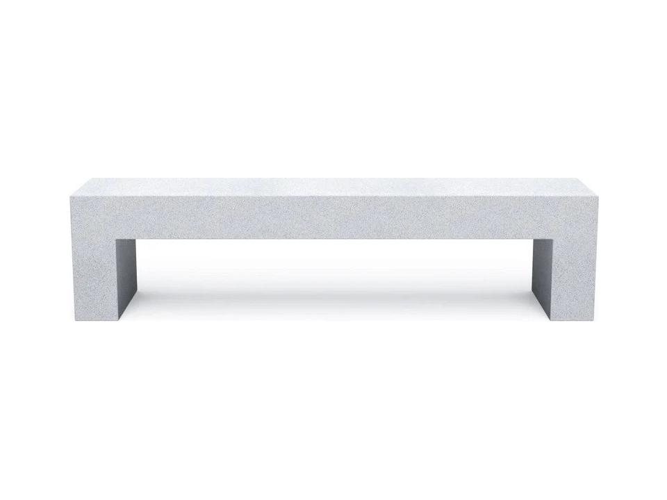 Vignelli Stoned Gray Accent Bench