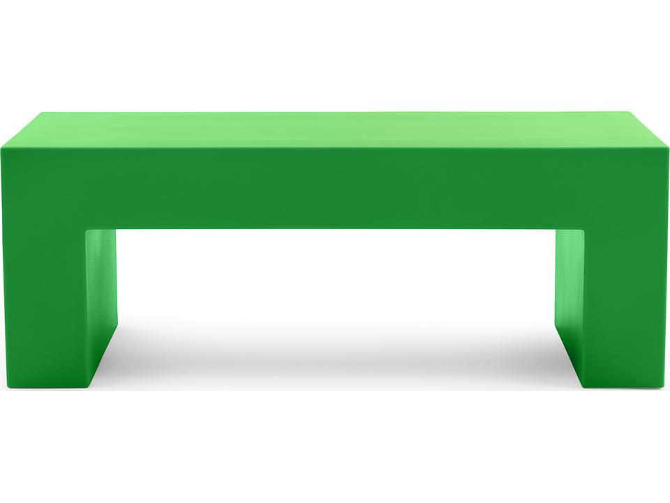Vignelli Small Bench Green Polyethylene Indoor Outdoor