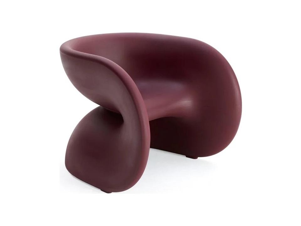 Fortune Accent Chair in Dark Cherry Recycled Polyethylene