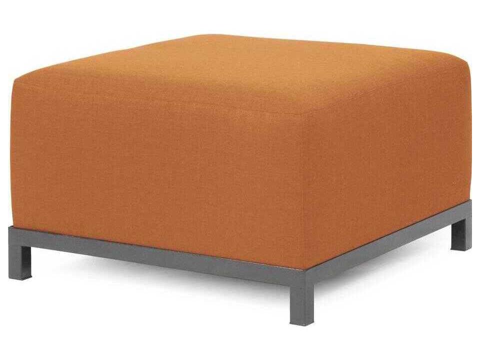 Howard Elliott Axis Seascape Ottoman with Sunbrella Canyon Cushion