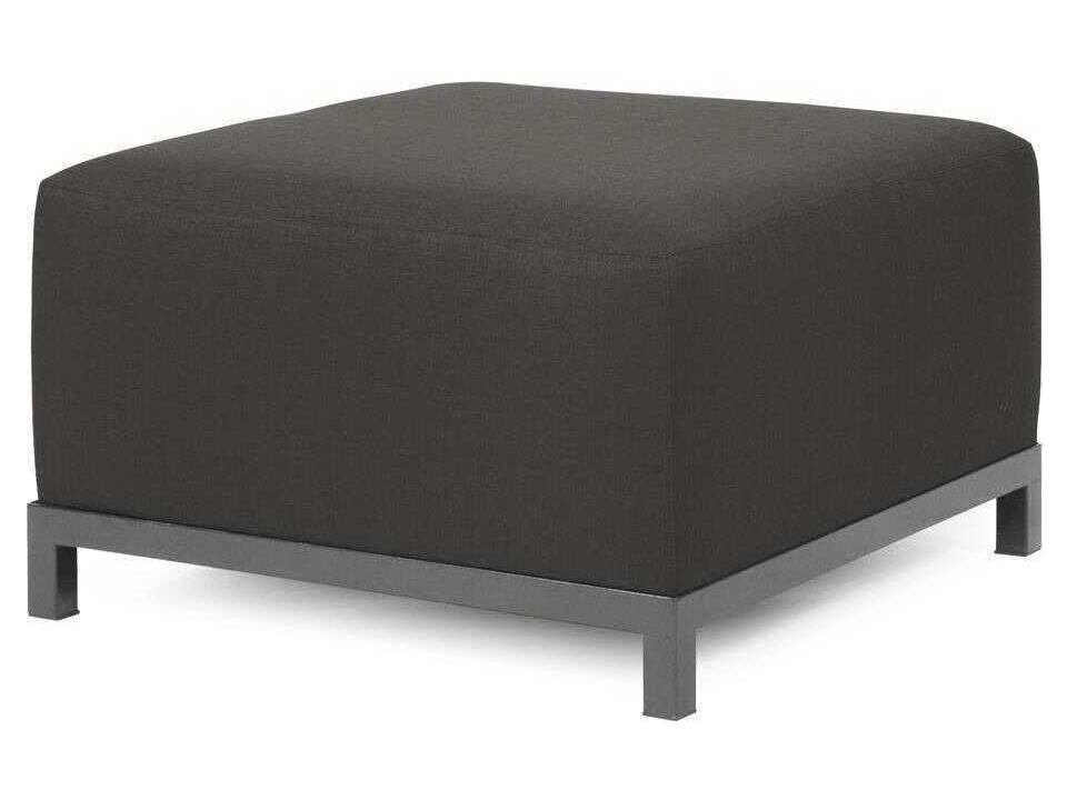 Axis Seascape Steel Cushion Ottoman in Charcoal