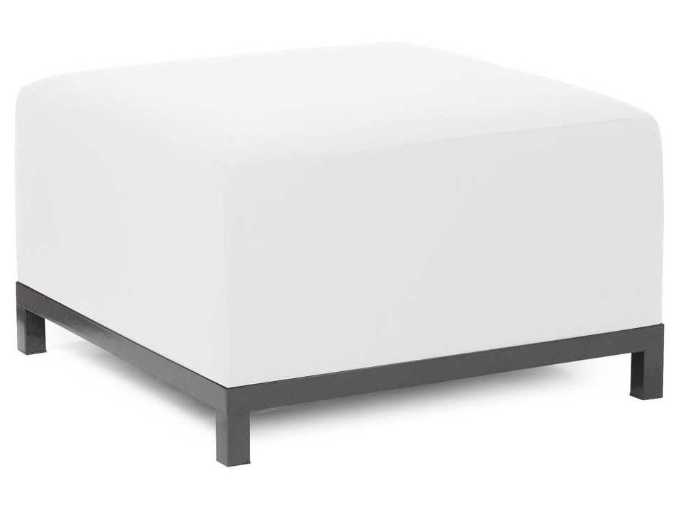 Axis Seascape Steel Ottoman with Sunbrella Cushion in Natural