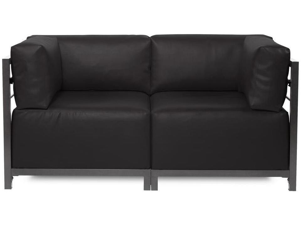 Axis Atlantis Loveseat with Marine Grade Faux Leather in Black