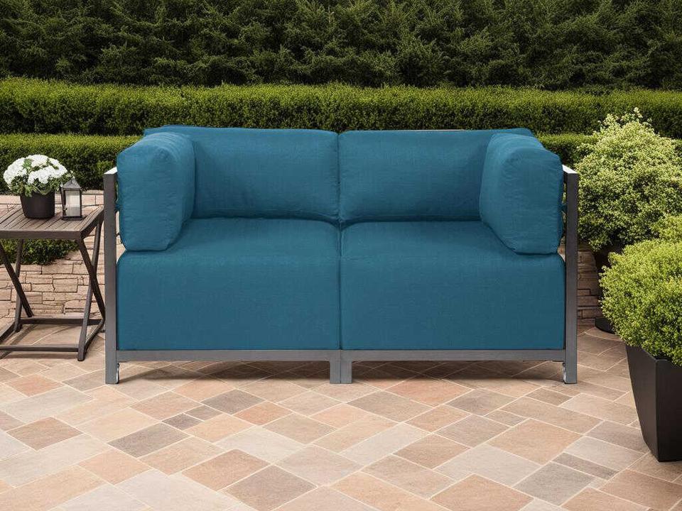 Axis Seascape Turquoise Fabric Cushion Loveseat