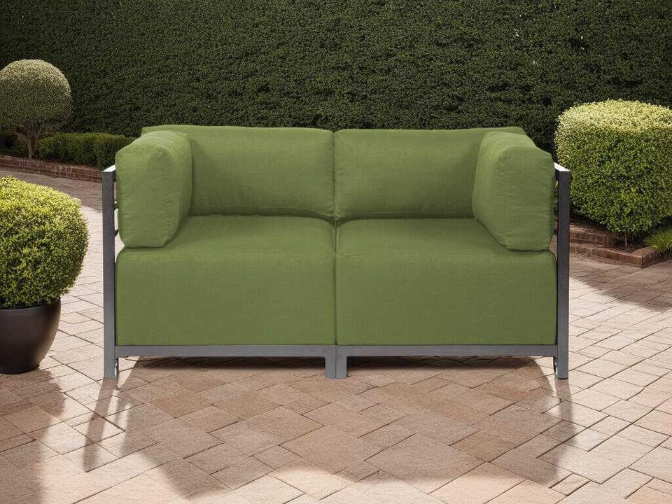 Axis Seascape Moss Sunbrella Loveseat