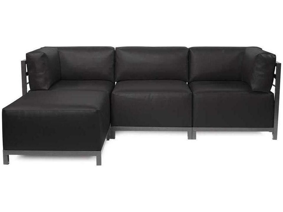 Axis Atlantis Black Marine Vinyl Lounge Set