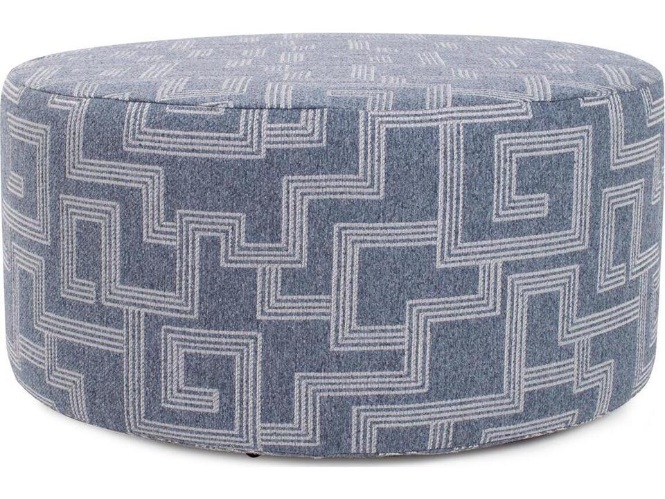 Syros Universal Square Olefin Ottoman in Denim