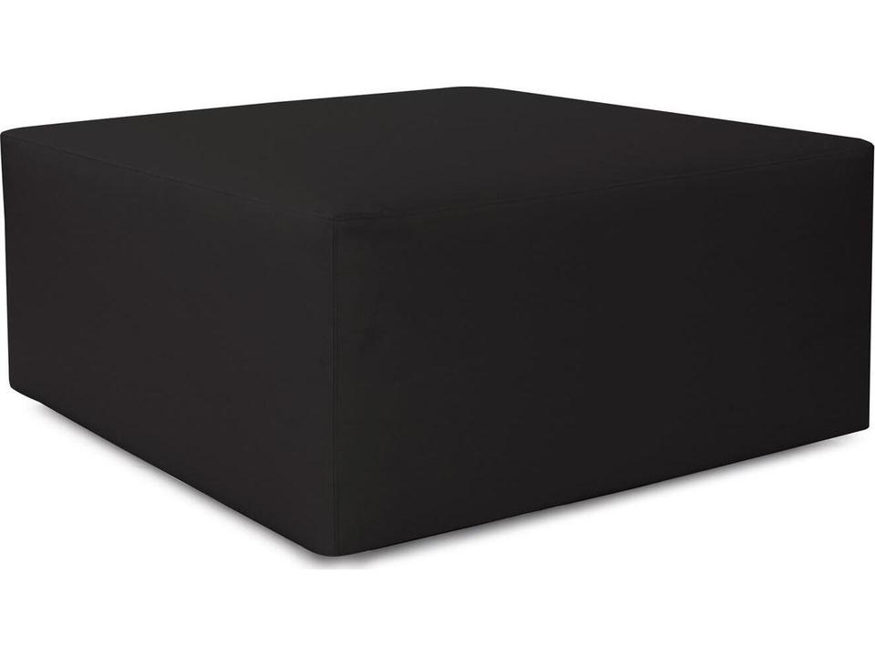 Howard Elliott Universal Atlantis 36-Inch Square Outdoor Ottoman in Black
