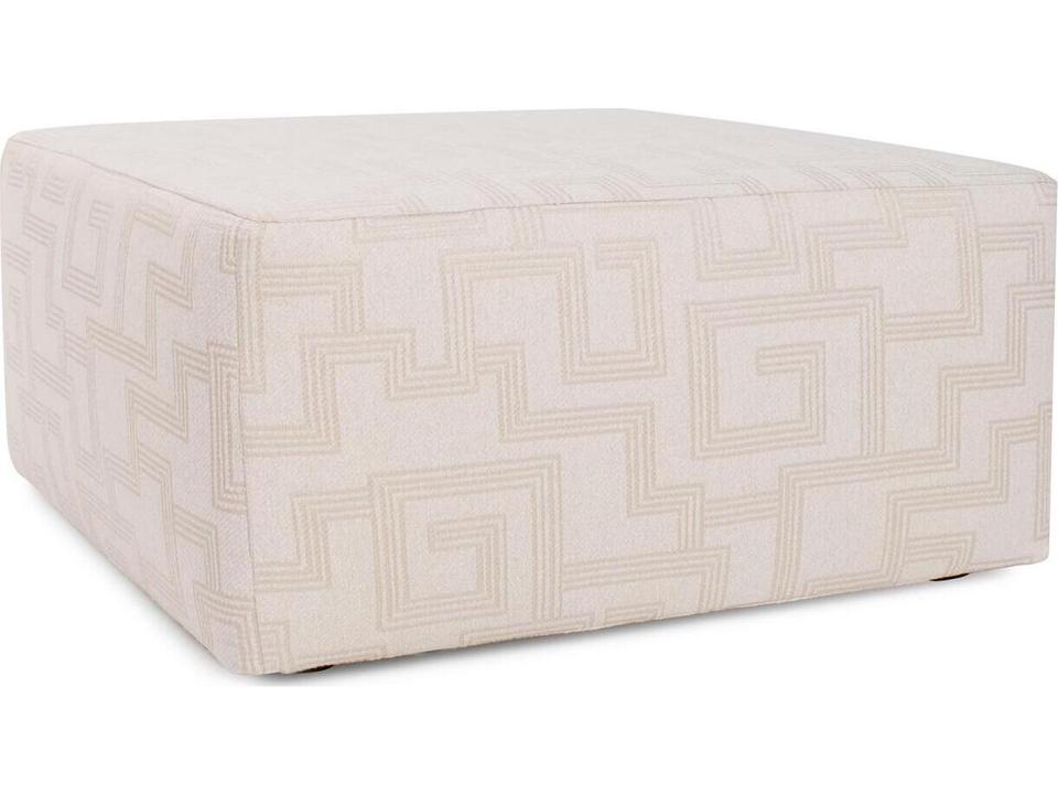 Syros Universal Square Outdoor Ottoman with Natural Olefin Fabric