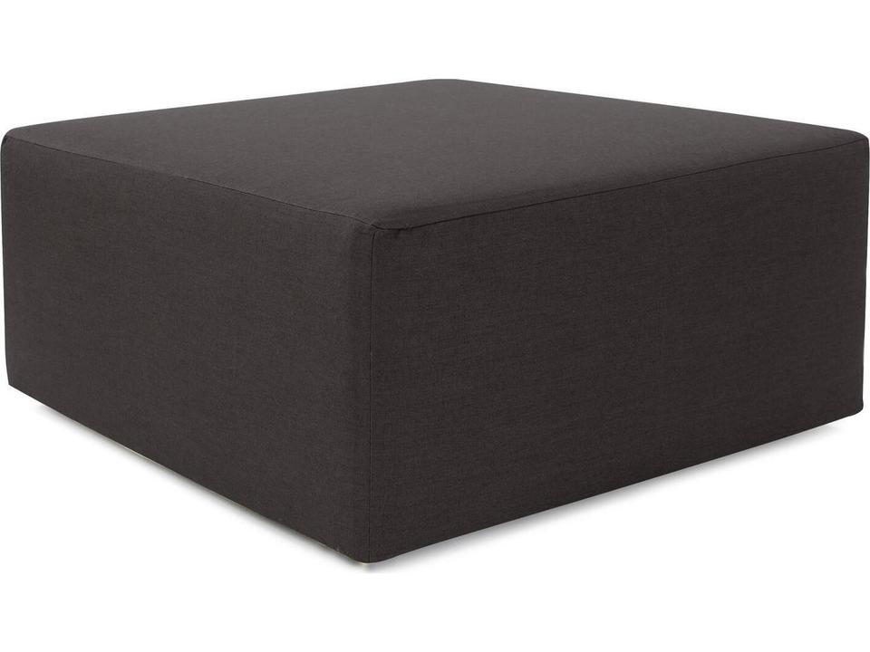 Howard Elliott Universal Seascape Charcoal Sunbrella Outdoor Ottoman