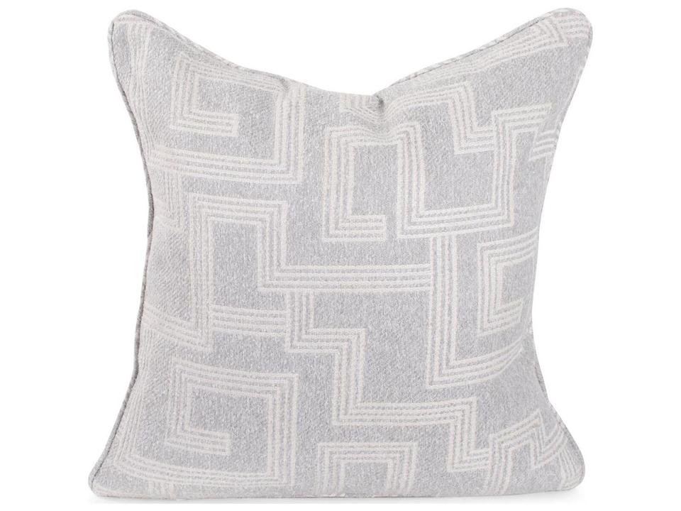 Syros Fog Sunbrella Geometric Striped Pillow