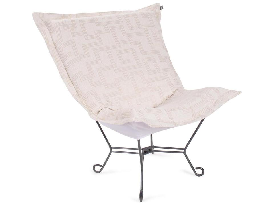 Puff Scroll Syros Natural Olefin Lounge Chair