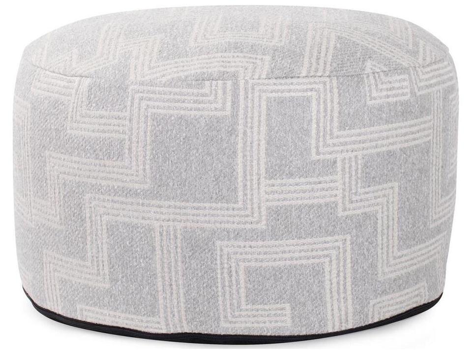 Syros Fog Olefin Fabric Cushion Ottoman