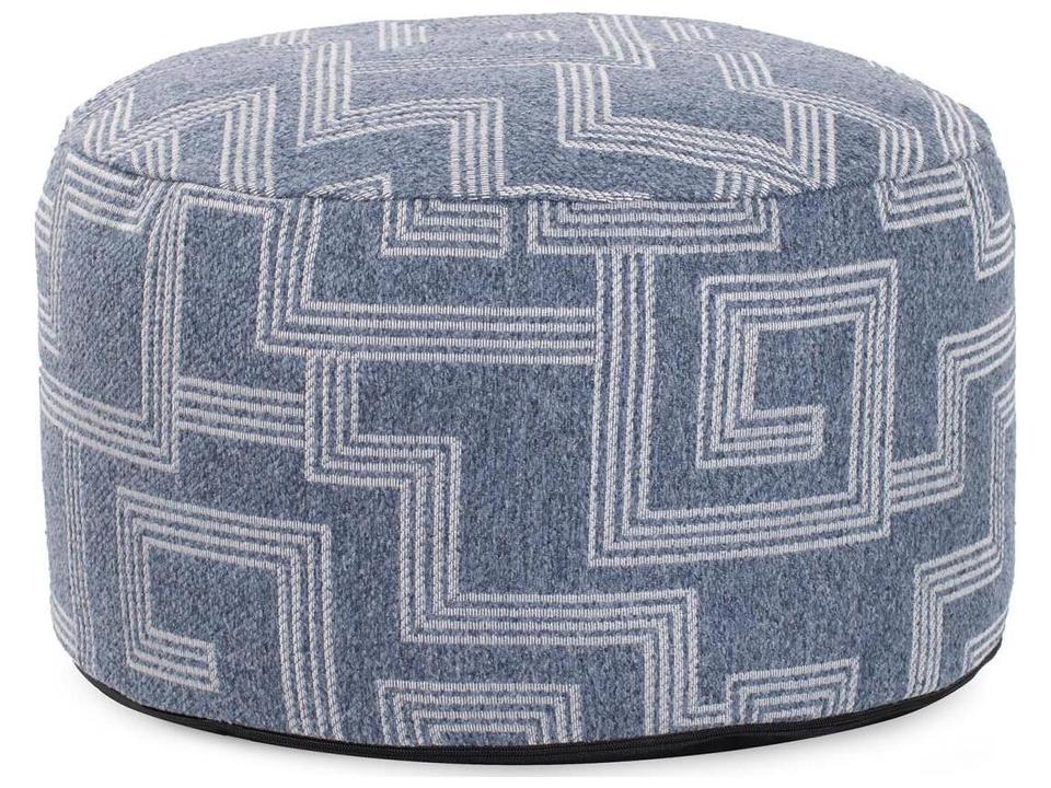 Syros Universal Ottoman with Denim Olefin Cushion