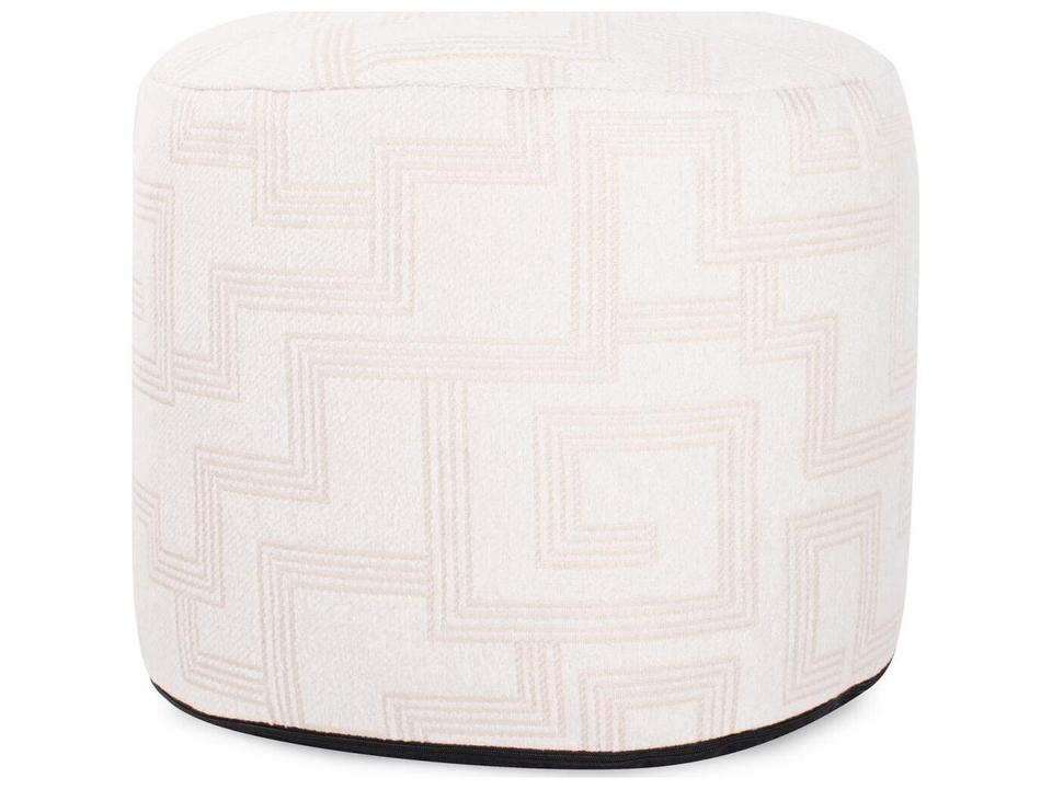 Syros Universal Olefin Fabric Cushion Ottoman in Natural