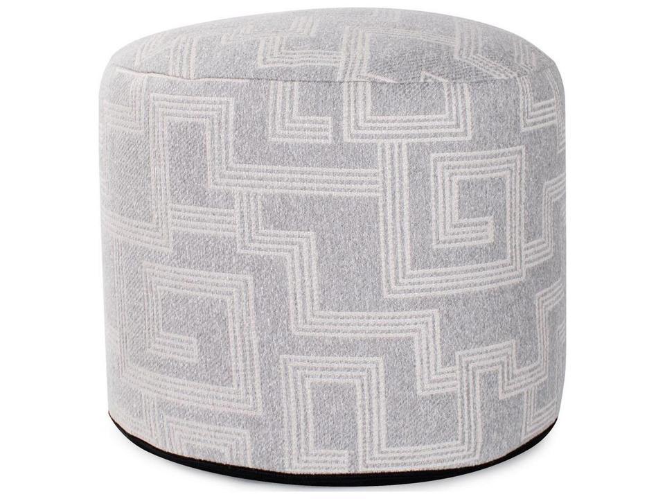 Howard Elliott Syros Fog Olefin Fabric Cushion Ottoman