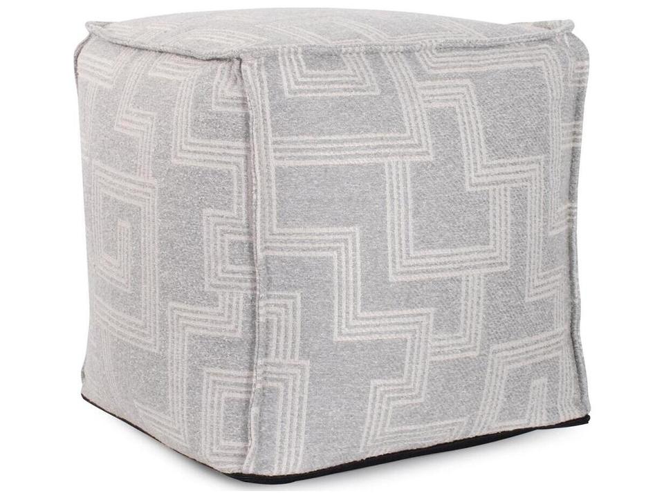 Howard Elliott Syros Fog Fabric Cushion Ottoman