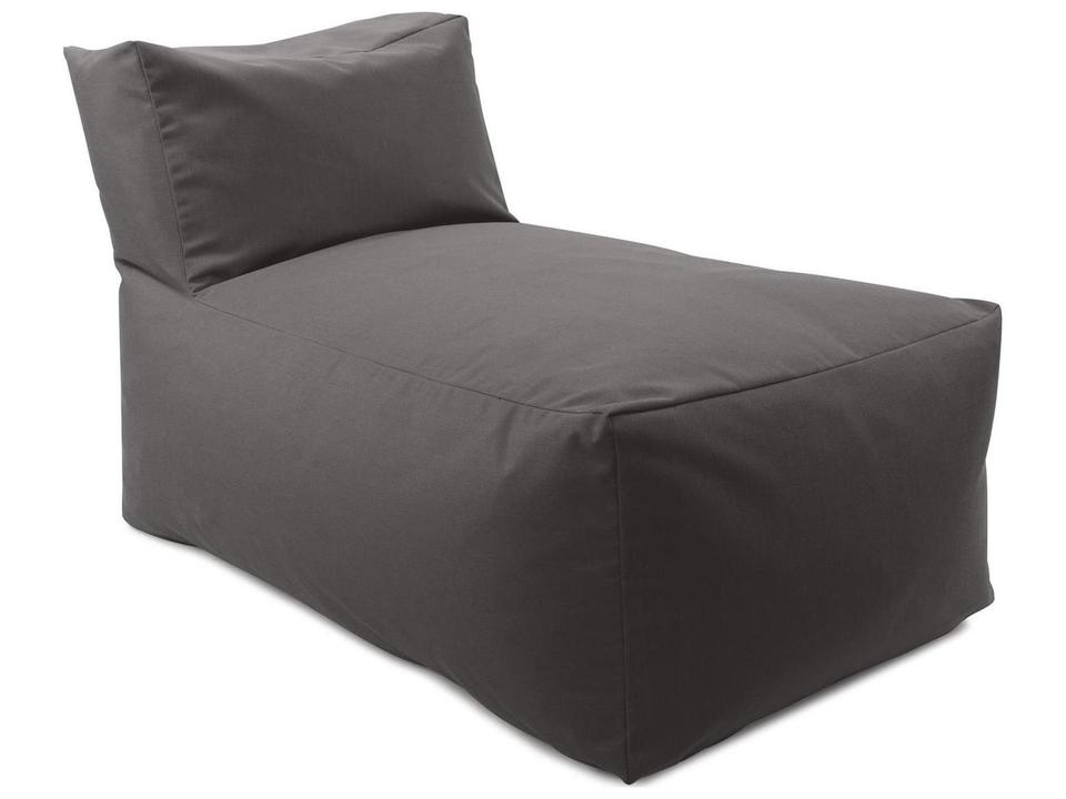 Seascape Charcoal Fabric Cushion Chaise Lounge