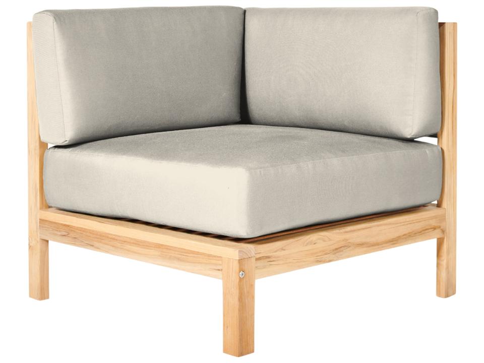 Soho Wood Canvas Teak Cushion Lounge Chair