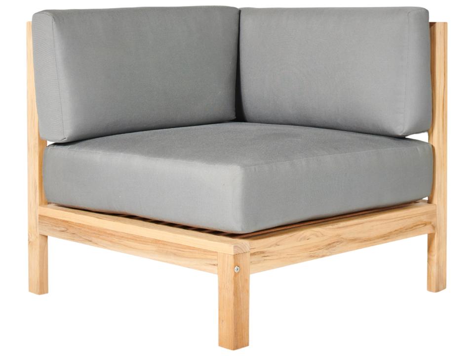 Soho Wood Charcoal Teak Cushion Lounge Chair