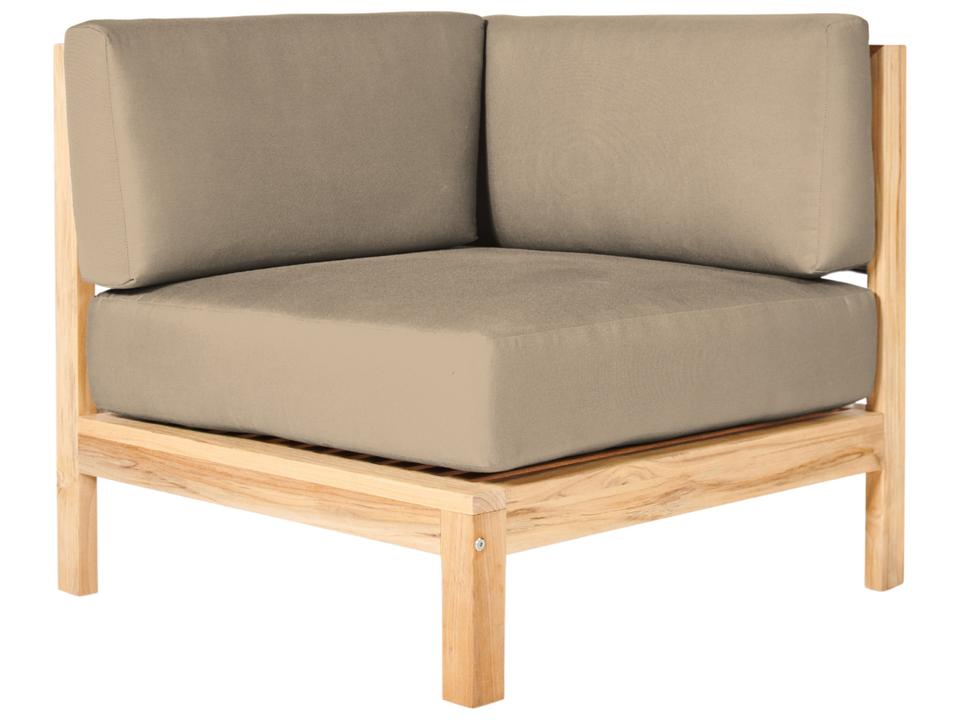 Soho Wood Fawn Teak Cushion Lounge Chair