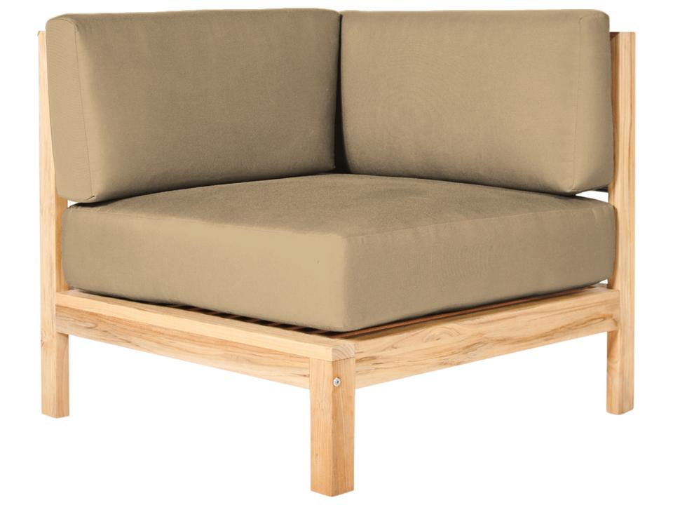 Soho Wood Camel Teak Cushion Lounge Chair