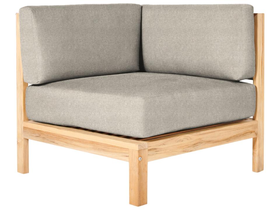 Soho Wood Silver Teak Cushion Lounge Chair