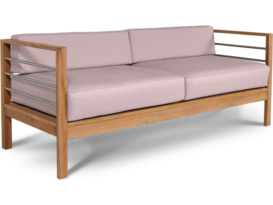Soho Wood Pink Teak Cushion Sofa