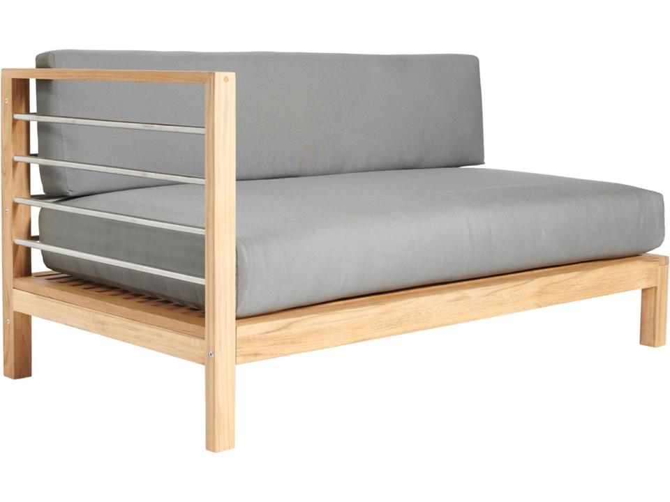 Soho Wood Charcoal Teak Cushion Sofa