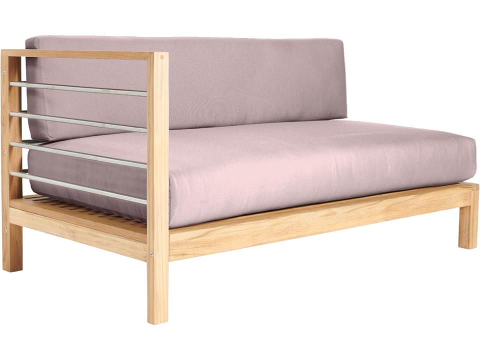 Soho Wood Pink Teak Cushion Sofa
