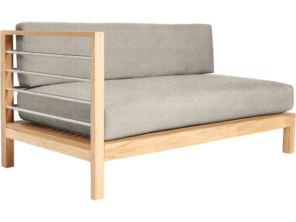 Soho Wood Silver Teak Cushion Sofa
