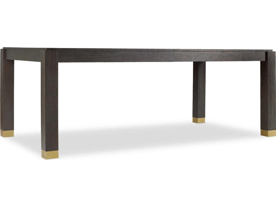 Curata Rectangle Dining Table with 2 Leaves in Midnight Finish