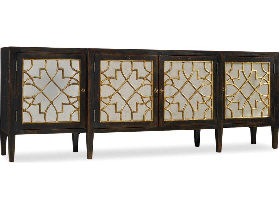 Sanctuary 105" Hardwood Ebony Black Sideboard