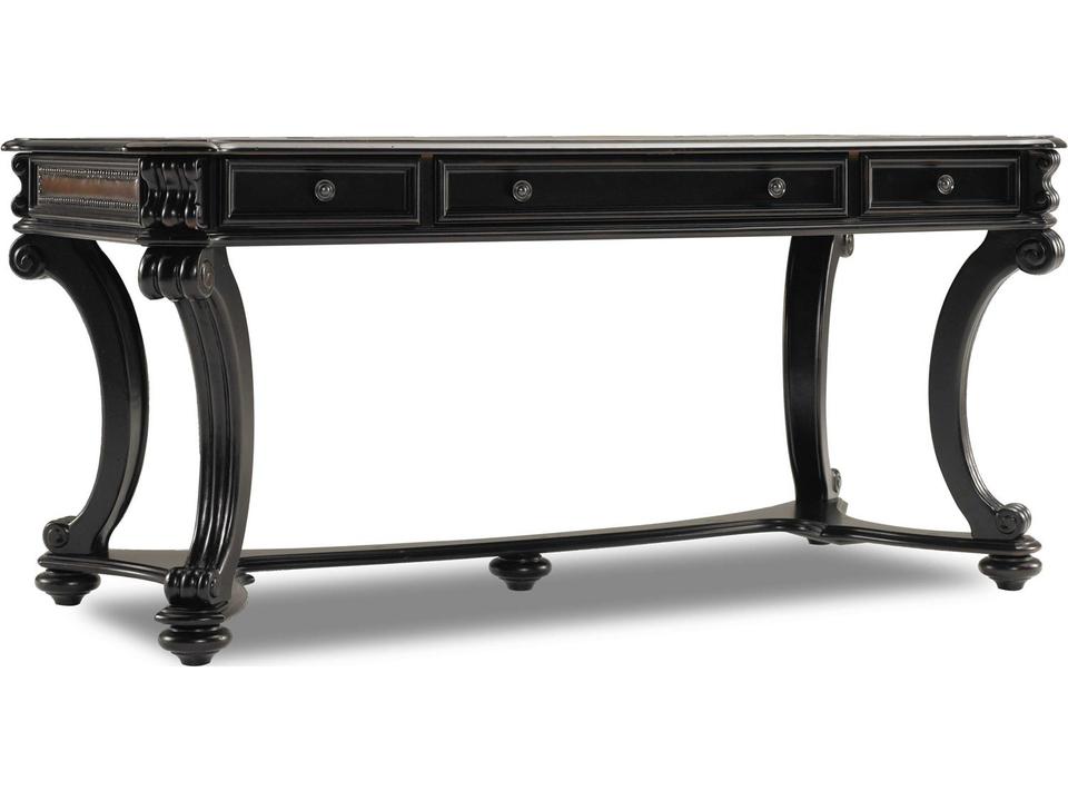 Telluride 66-Inch Writing Desk in Distressed Black Finish