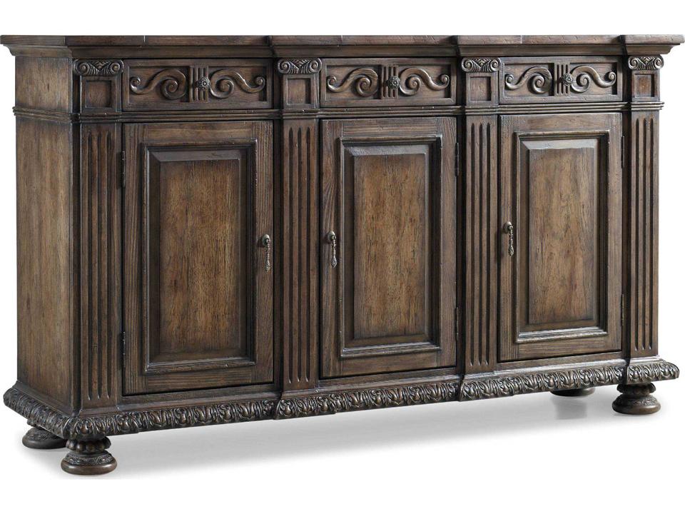 Rhapsody 72-Inch Credenza in Rustic Walnut Finish