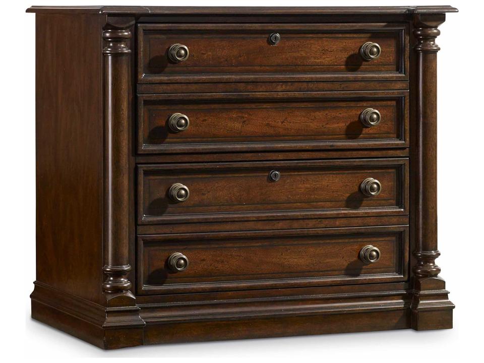 Leesburg 2-Drawer Lateral File Cabinet in Dark Wood